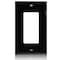 Faith Decorator Light Switch Cover or Receptacle Outlet Wall Plate, 1-Gang 4.55 In x 2.75 In, Black, 10PK DWP1-BK-10 - alternate 6